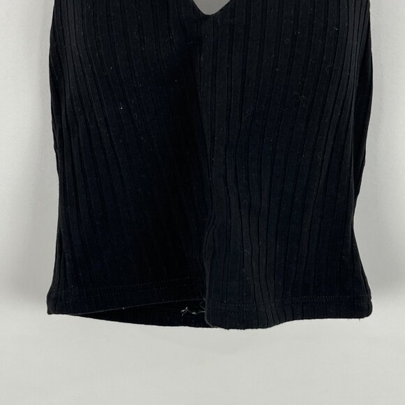 Mooloola Top Camisole Size 10 Black Sleeveless Halter Neck Cropped Lined Stretch - Picture 4 of 9